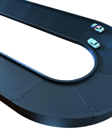 Jeff Did It - nano RC Banked  4 Lane High Speed Raceway Med - Compatible with HPI nano and similar - Can Be Expanded - Made in the USA