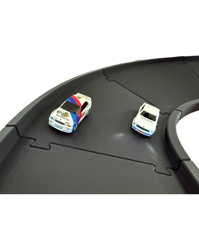 Jeff Did It - nano RC Banked  4 Lane High Speed Raceway Med - Compatible with HPI nano and similar - Can Be Expanded - Made in the USA
