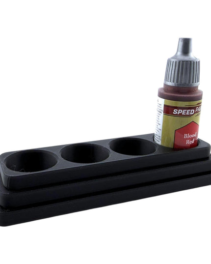Jeff Did It - 18ml Paint Bottle Organizer - Compatible with The Army Painter 18ml Paint Bottles - Holds 4 Bottles - Long - Made in the USA