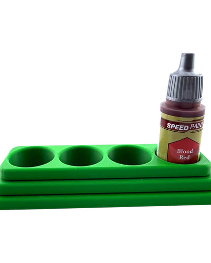 Jeff Did It - 18ml Paint Bottle Organizer - Compatible with The Army Painter 18ml Paint Bottles - Holds 4 Bottles - Long - Made in the USA