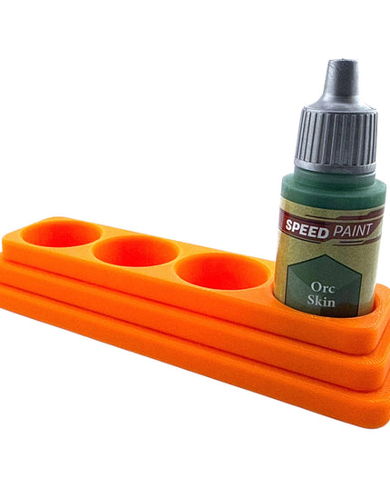 Jeff Did It - 18ml Paint Bottle Organizer - Compatible with The Army Painter 18ml Paint Bottles - Holds 4 Bottles - Long - Made in the USA