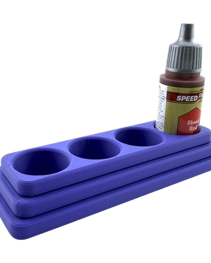 Jeff Did It - 18ml Paint Bottle Organizer - Compatible with The Army Painter 18ml Paint Bottles - Holds 4 Bottles - Long - Made in the USA