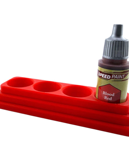 Jeff Did It - 18ml Paint Bottle Organizer - Compatible with The Army Painter 18ml Paint Bottles - Holds 4 Bottles - Long - Made in the USA
