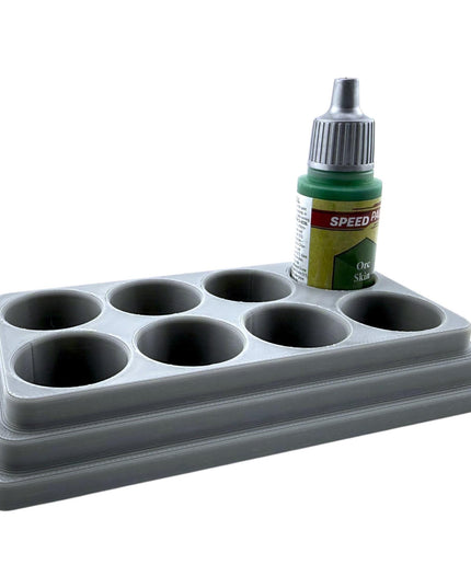 Jeff Did It - 18ml Paint Bottle Organizer - Compatible with The Army Painter 18ml Paint Bottles - Holds 8 Bottles - Made in the USA