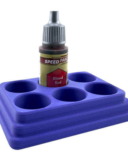 Jeff Did It - 18ml Paint Bottle Organizer - Compatible with The Army Painter 18ml Paint Bottles - Holds 6 Bottles - Made in the USA