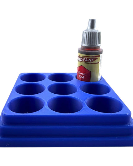 Jeff Did It - 18ml  Paint Bottle Organizer - Compatible with The Army Painter 18ml  Paint Bottles - Holds 9 Bottles - Made in the USA