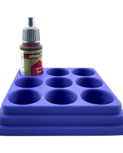 Jeff Did It - 18ml  Paint Bottle Organizer - Compatible with The Army Painter 18ml  Paint Bottles - Holds 9 Bottles - Made in the USA