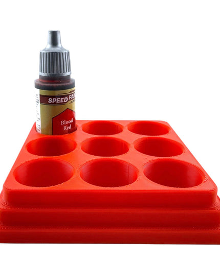 Jeff Did It - 18ml  Paint Bottle Organizer - Compatible with The Army Painter 18ml  Paint Bottles - Holds 9 Bottles - Made in the USA