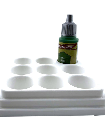 Jeff Did It - 18ml  Paint Bottle Organizer - Compatible with The Army Painter 18ml  Paint Bottles - Holds 9 Bottles - Made in the USA