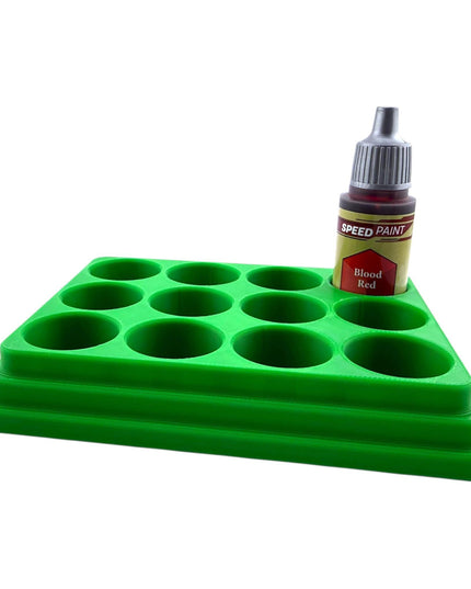 Jeff Did It - 18ml  Paint Bottle Organizer - Compatible with The Army Painter 18ml Paint Bottles - Holds 12 Bottles - Made in the USA