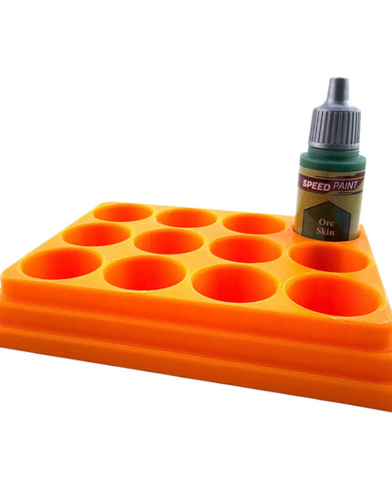 Jeff Did It - 18ml  Paint Bottle Organizer - Compatible with The Army Painter 18ml Paint Bottles - Holds 12 Bottles - Made in the USA