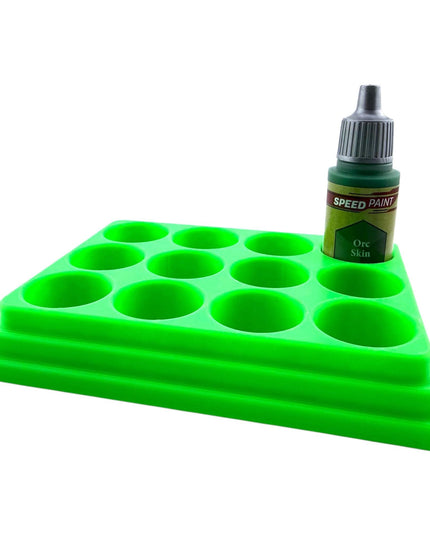 Jeff Did It - 18ml  Paint Bottle Organizer - Compatible with The Army Painter 18ml Paint Bottles - Holds 12 Bottles - Made in the USA