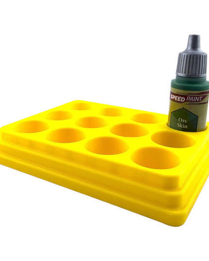 Jeff Did It - 18ml  Paint Bottle Organizer - Compatible with The Army Painter 18ml Paint Bottles - Holds 12 Bottles - Made in the USA