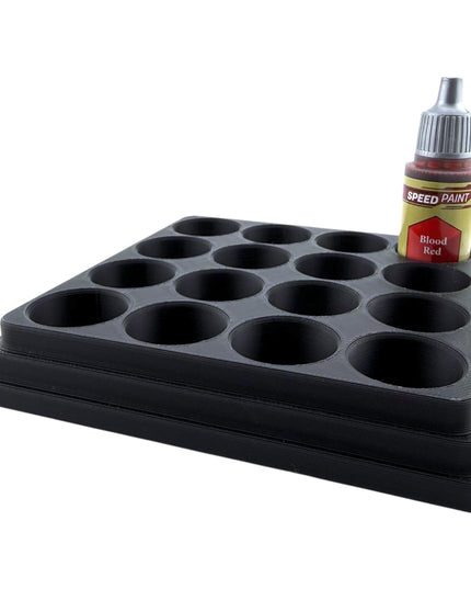 Jeff Did It - 18ml Paint Bottle Organizer - Compatible with The Army Painter 18ml Paint Bottles - Holds 4 Bottles - Made in the USA