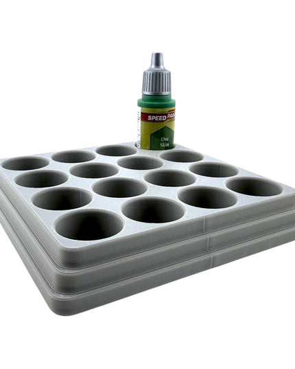 Jeff Did It - 18ml Paint Bottle Organizer - Compatible with The Army Painter 18ml Paint Bottles - Holds 4 Bottles - Made in the USA
