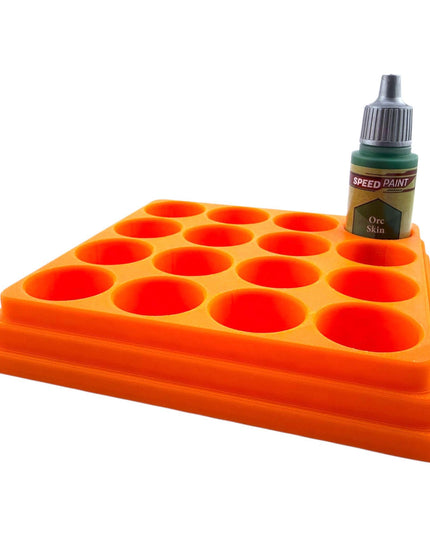 Jeff Did It - 18ml Paint Bottle Organizer - Compatible with The Army Painter 18ml Paint Bottles - Holds 4 Bottles - Made in the USA
