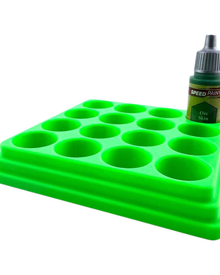 Jeff Did It - 18ml Paint Bottle Organizer - Compatible with The Army Painter 18ml Paint Bottles - Holds 4 Bottles - Made in the USA