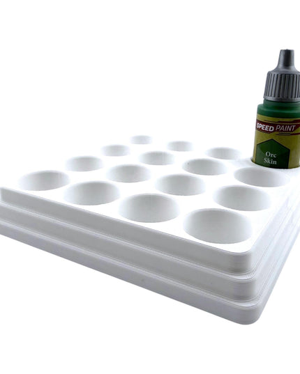 Jeff Did It - 18ml Paint Bottle Organizer - Compatible with The Army Painter 18ml Paint Bottles - Holds 4 Bottles - Made in the USA
