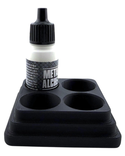 Jeff Did It - 17ml Paint Bottle Organizer Square - Compatible with The Scale 75 17ml Paint Bottles - Holds 4 Bottles - Made in the USA