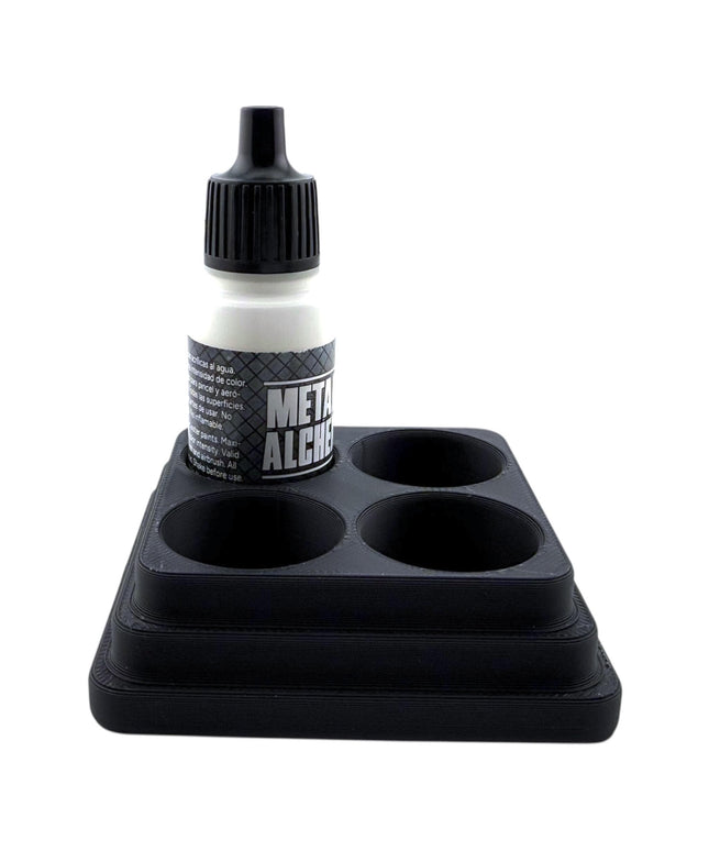 Jeff Did It - 17ml Paint Bottle Organizer Square - Compatible with Scale 75 17ml Paint Bottles - Holds 4 Bottles - Made in the USA
