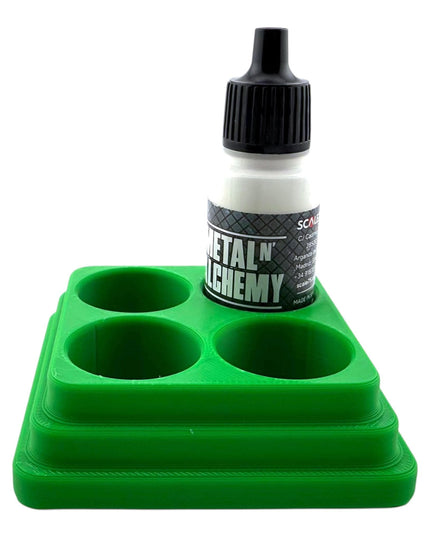 Jeff Did It - 17ml Paint Bottle Organizer Square - Compatible with The Scale 75 17ml Paint Bottles - Holds 4 Bottles - Made in the USA