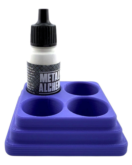 Jeff Did It - 17ml Paint Bottle Organizer Square - Compatible with The Scale 75 17ml Paint Bottles - Holds 4 Bottles - Made in the USA