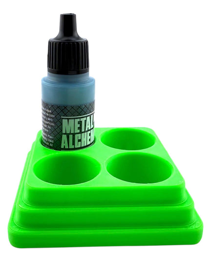 Jeff Did It - 17ml Paint Bottle Organizer Square - Compatible with The Scale 75 17ml Paint Bottles - Holds 4 Bottles - Made in the USA