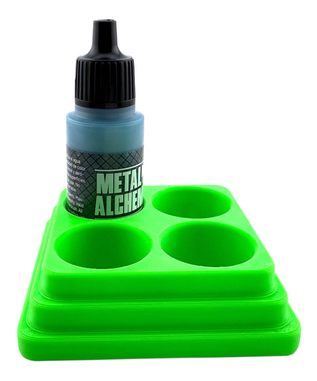 Jeff Did It - 17ml Paint Bottle Organizer Square - Compatible with Scale 75 17ml Paint Bottles - Holds 4 Bottles - Made in the USA
