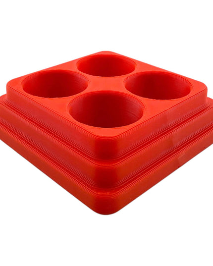 Jeff Did It - 17ml Paint Bottle Organizer Square - Compatible with The Scale 75 17ml Paint Bottles - Holds 4 Bottles - Made in the USA