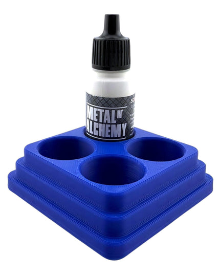 Jeff Did It - 17ml Paint Bottle Organizer Square - Compatible with The Scale 75 17ml Paint Bottles - Holds 4 Bottles - Made in the USA