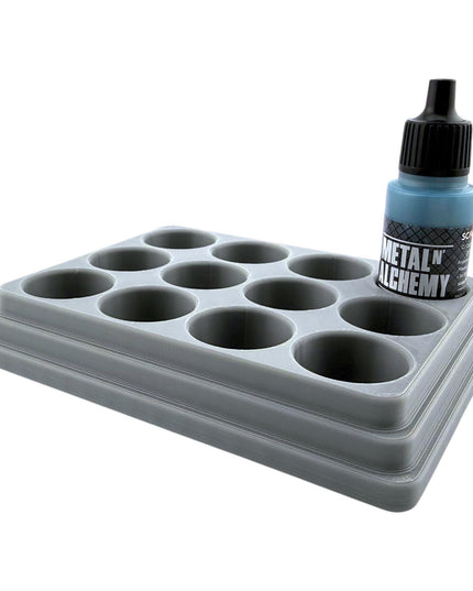 Jeff Did It - 17ml Paint Bottle Organizer - Compatible with The Scale 75 17ml Paint Bottles - Holds 12 Bottles - Made in the USA