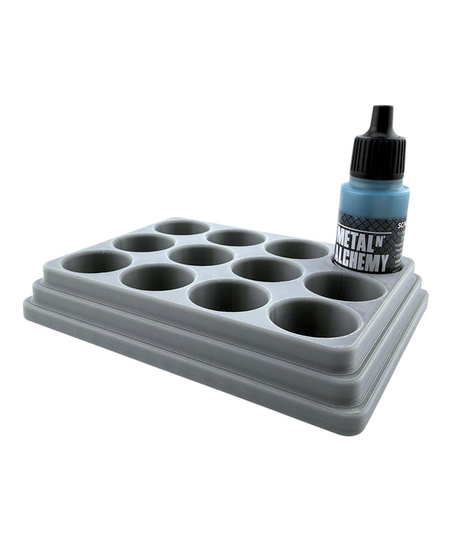 Jeff Did It - 17ml Paint Bottle Organizer - Compatible with The Scale 75 17ml Paint Bottles - Holds 12 Bottles - Made in the USA