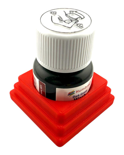 Jeff Did It! 28ml Bottle Holder - Holds 1 Bottle Compatible with Humbrol 28ml Bottles - 3D Printed - Designed and Manufactured in America