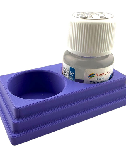 Jeff Did It! 28ml Bottle Holder - Holds 2 Bottles Compatible with Humbrol 28ml Bottles - 3D Printed - Designed and Manufactured in America