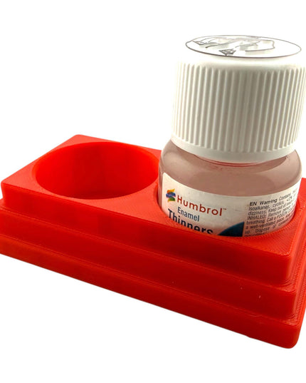 Jeff Did It! 28ml Bottle Holder - Holds 2 Bottles Compatible with Humbrol 28ml Bottles - 3D Printed - Designed and Manufactured in America