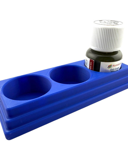 Jeff Did It! 28ml Bottle Holder - Holds 3 Bottles Compatible with Humbrol 28ml Bottles - 3D Printed - Designed and Manufactured in America