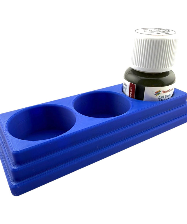Jeff Did It! 28ml Bottle Holder - Holds 3 Bottles Compatible with Humbrol 28ml Bottles - 3D Printed - Designed and Manufactured in America