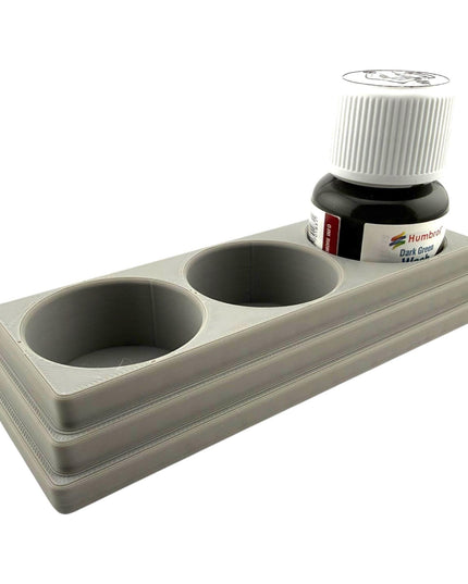 Jeff Did It! 28ml Bottle Holder - Holds 3 Bottles Compatible with Humbrol 28ml Bottles - 3D Printed - Designed and Manufactured in America