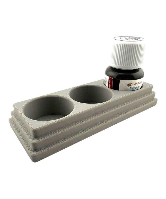 Jeff Did It! 28ml Bottle Holder - Holds 3 Bottles Compatible with Humbrol 28ml Bottles - 3D Printed - Designed and Manufactured in America