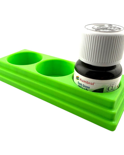 Jeff Did It! 28ml Bottle Holder - Holds 3 Bottles Compatible with Humbrol 28ml Bottles - 3D Printed - Designed and Manufactured in America