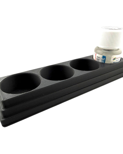 Jeff Did It! 28ml Bottle Holder Long - Holds 4 Bottles Compatible with Humbrol 28ml Bottles - 3D Printed - Designed & Made in the USA