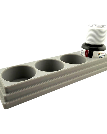 Jeff Did It! 28ml Bottle Holder Long - Holds 4 Bottles Compatible with Humbrol 28ml Bottles - 3D Printed - Designed & Made in the USA