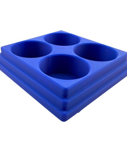 Jeff Did It! 28ml Bottle Holder Square - Holds 4 Bottles Compatible with Humbrol 28ml Bottles - 3D Printed - Designed & Made in the USA