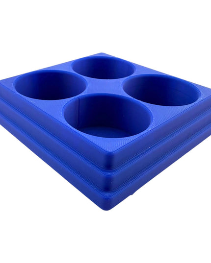 Jeff Did It! 28ml Bottle Holder Square - Holds 4 Bottles Compatible with Humbrol 28ml Bottles - 3D Printed - Designed & Made in the USA