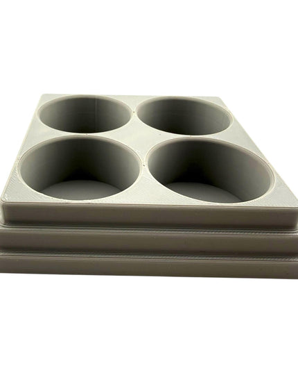 Jeff Did It! 28ml Bottle Holder Square - Holds 4 Bottles Compatible with Humbrol 28ml Bottles - 3D Printed - Designed & Made in the USA