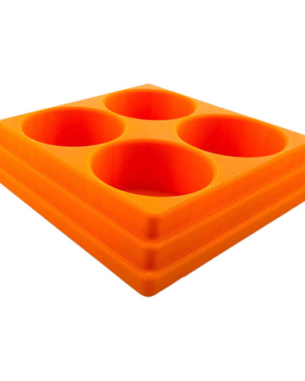 Jeff Did It! 28ml Bottle Holder Square - Holds 4 Bottles Compatible with Humbrol 28ml Bottles - 3D Printed - Designed & Made in the USA