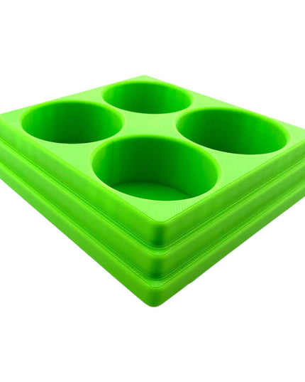 Jeff Did It! 28ml Bottle Holder Square - Holds 4 Bottles Compatible with Humbrol 28ml Bottles - 3D Printed - Designed & Made in the USA