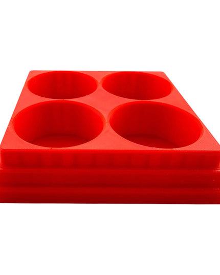 Jeff Did It! 28ml Bottle Holder Square - Holds 4 Bottles Compatible with Humbrol 28ml Bottles - 3D Printed - Designed & Made in the USA