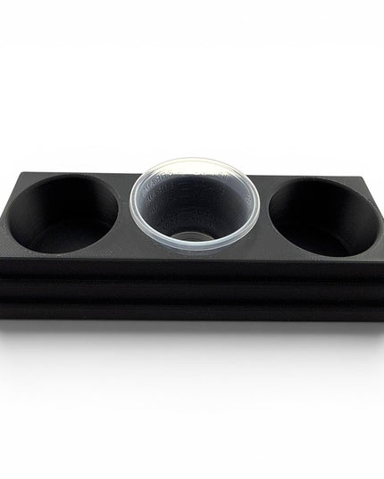 Jeff Did It - 1oz Mix Cup Organizer - Compatible with most 1oz Mix Cups - Holds 3 Cups - Designed and Manufactured in America