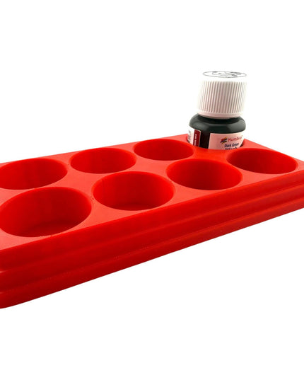 Jeff Did It! 28ml Bottle Holder Square - Holds 8 Bottles Compatible with Humbrol 28ml Bottles - 3D Printed - Designed & Made in the USA